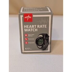 MEDLINE Heart Rate Watch with Pedometer Stopwatch & Calorie Tracker – Sealed